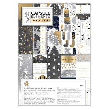 Ultimativer Stanz- & Papierblock A4 - Capsule Collection "Elements Metallic"