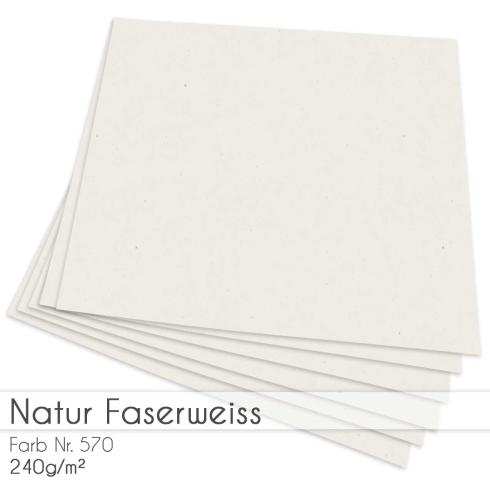 Cardstock "Natur" 12"x12"  240g/m² (30,5 x 30,5cm) in natur faserweiss