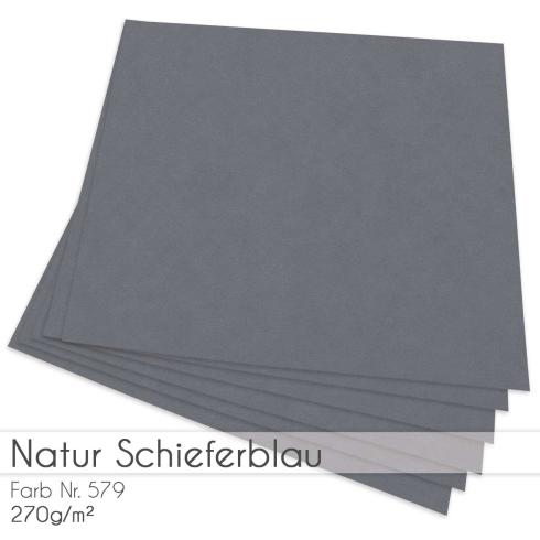 Cardstock "Natur" 12"x12"  270g/m² (30,5 x 30,5cm) in natur schieferblau