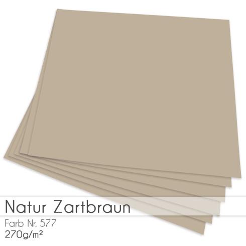 Cardstock "Natur" 12"x12"  270g/m² (30,5 x 30,5cm) in natur zartbraun