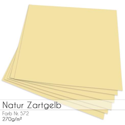 Cardstock "Natur" 12"x12"  270g/m² (30,5 x 30,5cm) in natur zartgelb
