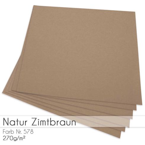 Cardstock "Natur" 12"x12"  270g/m² (30,5 x 30,5cm) in natur zimtbraun