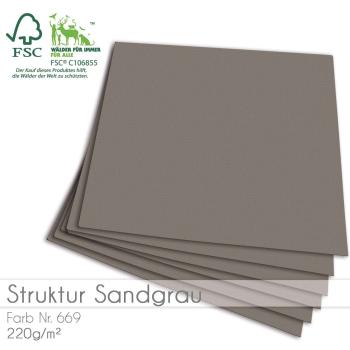 Cardstock "Struktur" 12"x12"  210g/m² (30,5 x 30,5cm) in struktur sandgrau