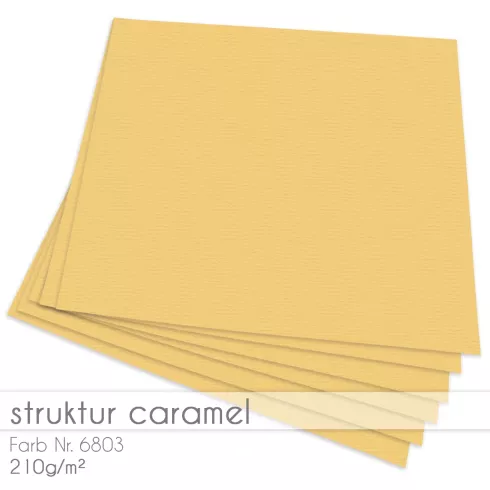 Cardstock "Struktur" 12"x12"  210g/m² (30,5 x 30,5cm) in struktur caramel