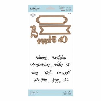 Spellbinders Stempel & Stanzset "Oh Happy Day"