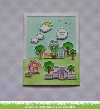 Lawn Fawn Stempelset "Happy Village" Clear Stamp