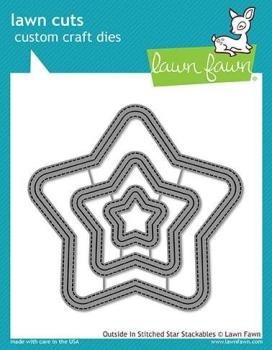 Lawn Fawn Craft Die - Outside In Stitched Star Stackables