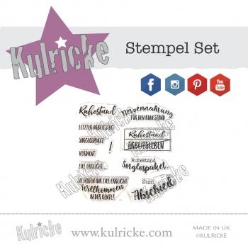 Kulricke Stempelset "Zum Ruhestand" Clear Stamp Motiv-Stempel