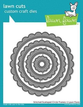 Lawn Fawn Craft Die - Stitched Scalloped Circle Frames