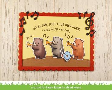 Lawn Fawn Craft Die - Stitched Scalloped Rectangle Frames