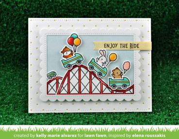 Lawn Fawn Craft Die - Stitched Scalloped Rectangle Frames