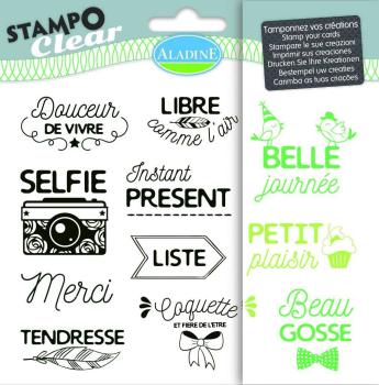 Aladine Stempelset "Phrases Expressions" Clear Stamps