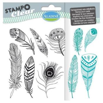 Aladine Stempelset "Feathers " Clear Stamps