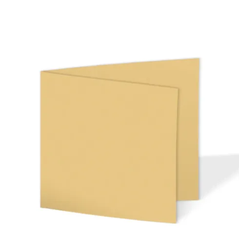 Doppelkarte - Faltkarte 10x10cm, 240g/m² in cappuccino