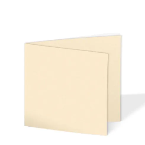 Doppelkarte - Faltkarte 10x10cm, 240g/m² in creme