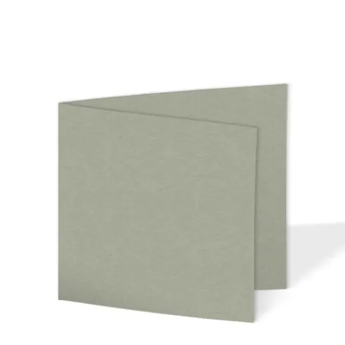 Doppelkarte - Faltkarte quadratisch 15x15cm, 220g/m² in kraft moosgrau