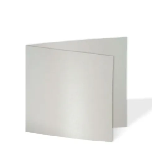Doppelkarte - Faltkarte quadratisch 15x15cm, 300g/m² in metallic-champagner