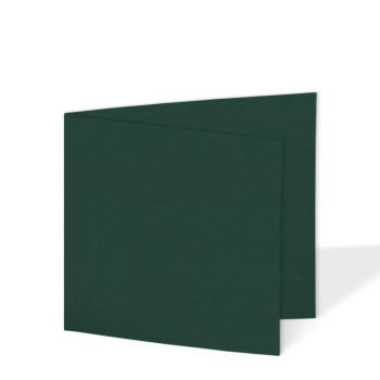 Doppelkarte - Faltkarte quadratisch 15x15cm, 225g/m² in samtgrün