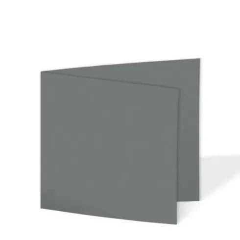 Doppelkarte - Faltkarte quadratisch 15x15cm, 220g/m² in schiefergrau