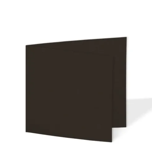 Doppelkarte - Faltkarte quadratisch 15x15cm, 210g/m² in struktur espresso