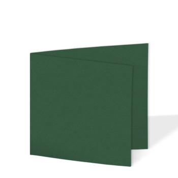 Doppelkarte - Faltkarte 15x15cm, 225g/m² in waldgrün