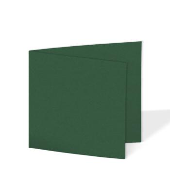 Doppelkarte - Faltkarte quadratisch 15x15cm, 225g/m² in waldgrün