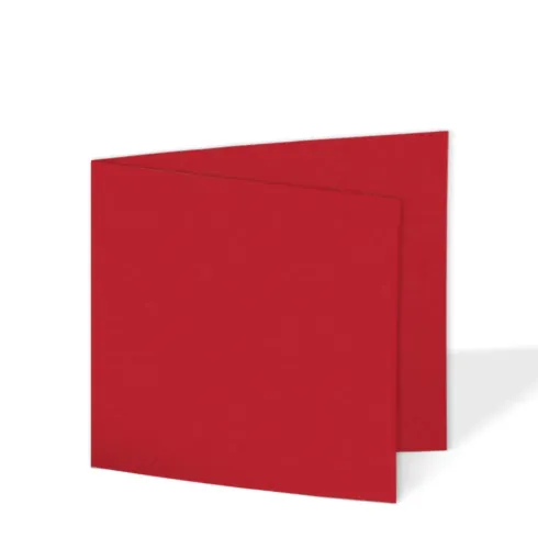 Doppelkarte - Faltkarte 10x10cm, 240g/m² in weihnachtsrot
