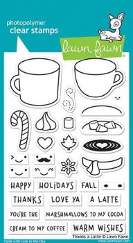 Lawn Fawn Stempelset "Thanks A Latte" Clear Stamp