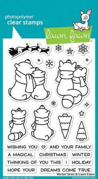 Lawn Fawn Stempelset "Winter Skies" Clear Stamp