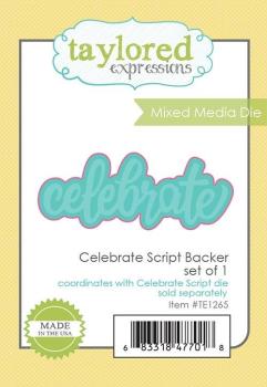 Taylored Expressions Craft Die "Celebrate Script Backer"