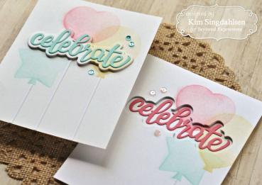 Taylored Expressions Craft Die "Celebrate Script Backer"