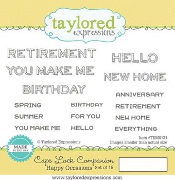 Taylored Expressions Stempelset "Happy Occasions" Clear Stamp