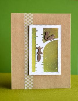Poppystamp Die - Busy Squirrel Trio