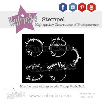 Kulricke Stempelset "Kreis Wünsche" Clear Stamp