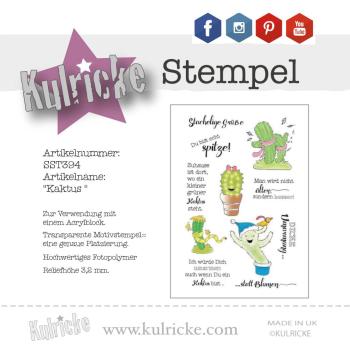 Kulricke Stempelset "Kaktus" Clear Stamp Motiv-Stempel