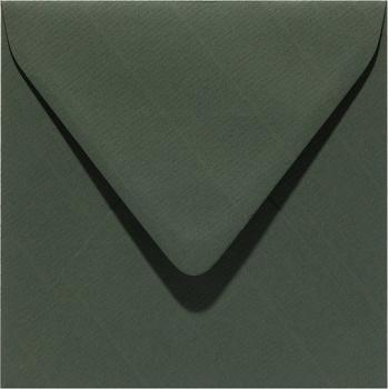 Briefumschlag 16x16cm in struktur army grün, 100g, ohne Fenster, Nassklebung