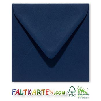 Briefumschlag 16x16cm in nachtblau, 120g, ohne Fenster, Nassklebung