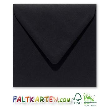 Briefumschlag 16x16cm in schwarz, 120g, ohne Fenster, Nassklebung