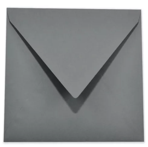 Briefumschlag 16x16cm in schiefergrau, 120g, ohne Fenster, Nassklebung