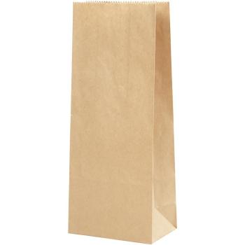 Papiertüten Braun klein 100 Stück 10x6x24cm