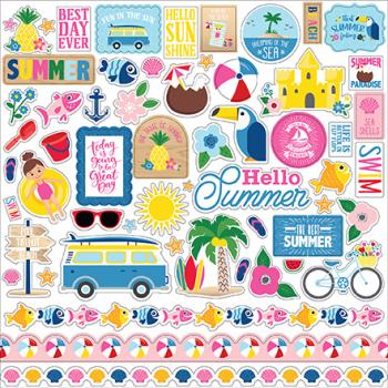 Echo Park "I Love Summer" 12x12" Element Stickers