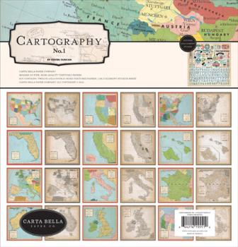 Carta Bella "Cartography No.1" 12x12" Collection Kit
