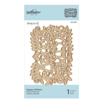 Spellbinders Die "Shapeabilities Happy Wishes Etched Dies"