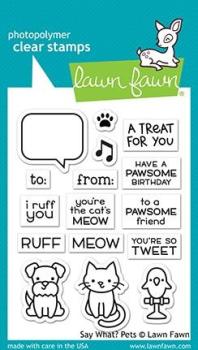 Lawn Fawn Stempelset "Say What? Pets" Clear Stamp