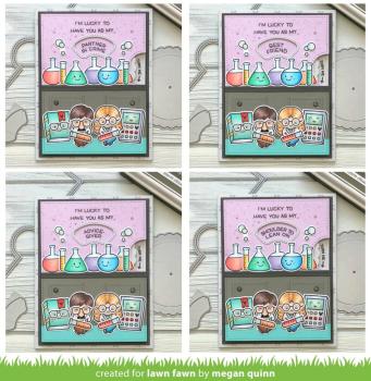 Preview: Lawn Fawn Stempelset "Reveal Wheel Friends & Family Sentiments" Clear Stamp