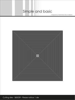 Simple and Basic "Thin Frames Square" Die