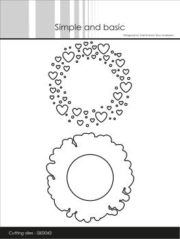 Simple and Basic "Patterned Frames Hearts" Die