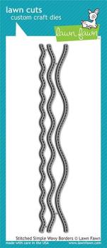 Lawn Fawn Craft Die - Stitched Simple Wavy Borders
