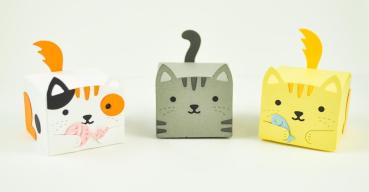 Lawn Fawn Craft Die - Tiny Gift Box Cat