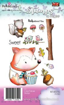 Polkadoodles Stempel "Nuts About You" Clear Stamp-Set